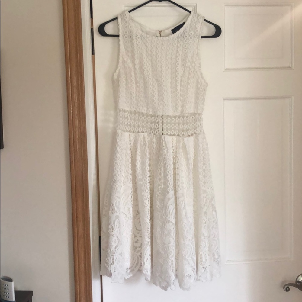 White lace cocktail dress